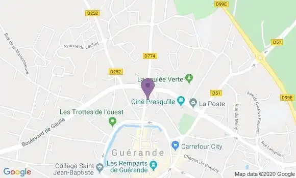 Localisation LCL Agence de Guérande