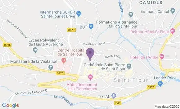 Localisation BNP Paribas Agence de Saint Flour