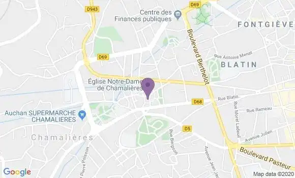Localisation BNP Paribas Agence de Chamalières