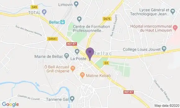 Localisation LCL Agence de Bellac