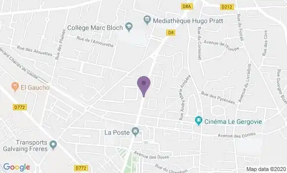 Localisation BNP Paribas Agence de Cournon d