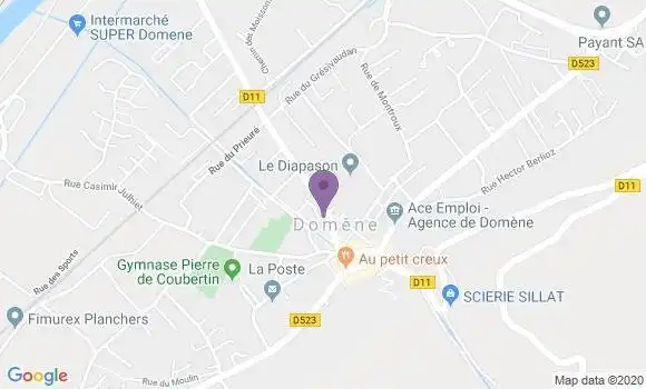 Localisation BNP Paribas Agence de Domène