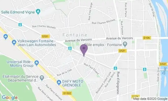 Localisation BNP Paribas Agence de Fontaine