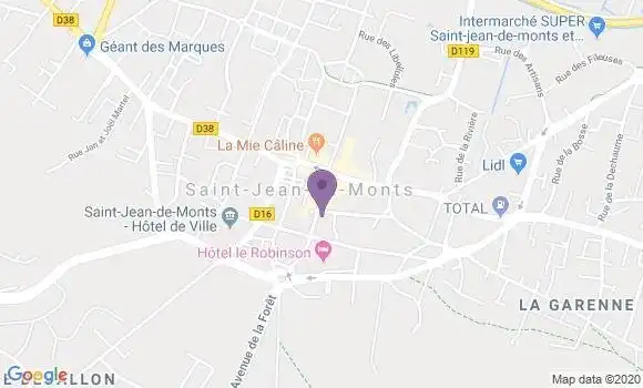 Localisation LCL Agence de Saint Jean de Monts