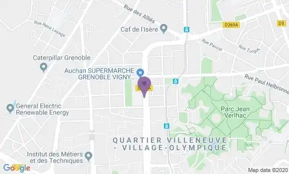 Localisation BNP Paribas Agence de Grenoble Vigny Musset