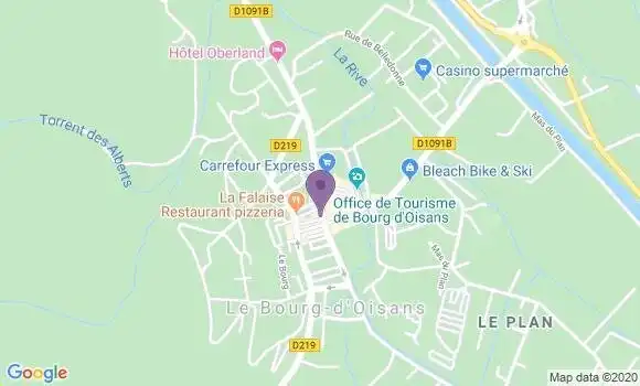 Localisation BNP Paribas Agence de Le Bourg d