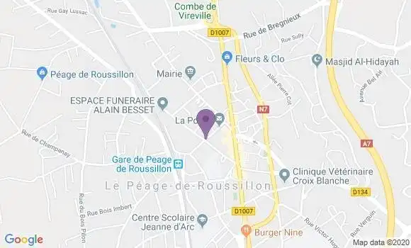 Localisation BNP Paribas Agence de Le Péage de Roussillon
