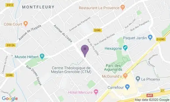 Localisation BNP Paribas Agence de Meylan