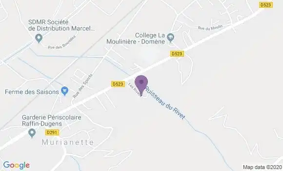 Localisation BNP Paribas Agence de Saint Ismier