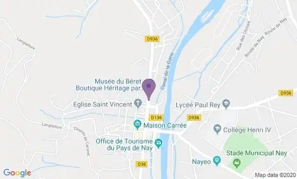 Localisation LCL Agence de Nay