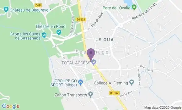 Localisation BNP Paribas Agence de Sassenage