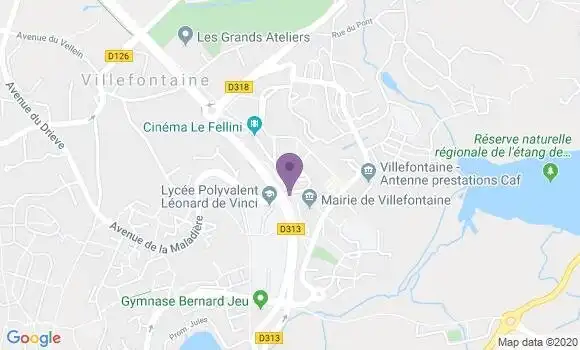 Localisation BNP Paribas Agence de Villefontaine