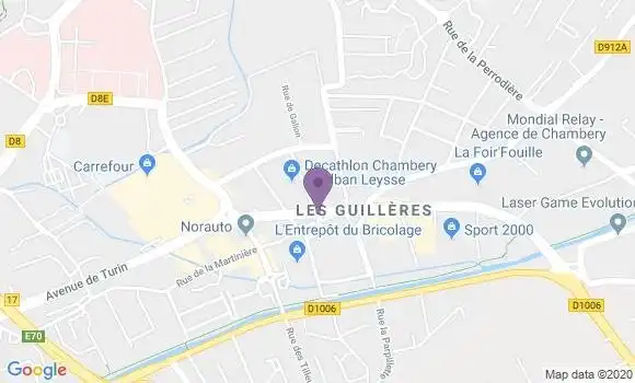 Localisation BNP Paribas Agence de Saint Alban Leysse