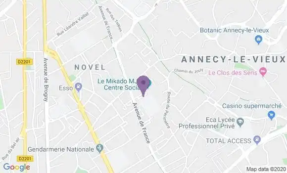Localisation BNP Paribas Agence d