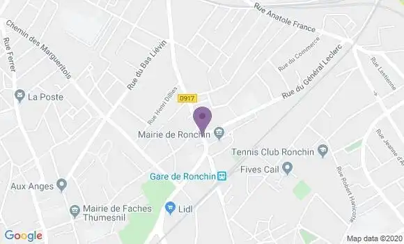 Localisation LCL Agence de Ronchin Faches