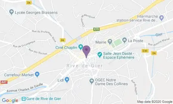 Localisation LCL Agence de Rive de Gier