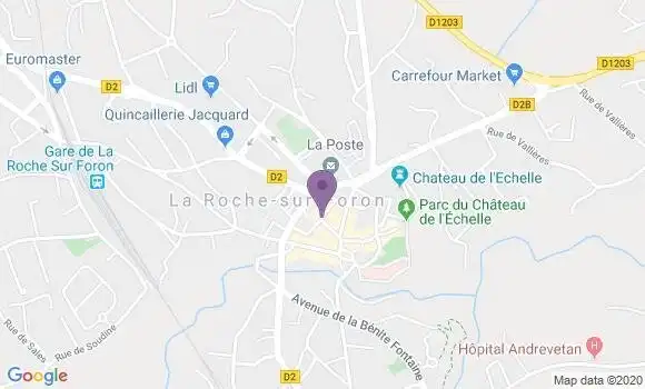 Localisation BNP Paribas Agence de La Roche sur Foron
