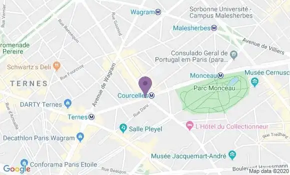 Localisation LCL Agence de Paris Courcelles