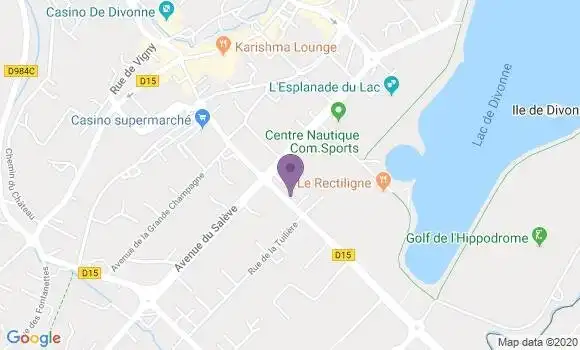 Localisation BNP Paribas Agence de Divonne les Bains