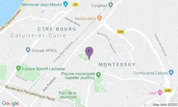 Localisation BNP Paribas Agence de Caluire et Cuire Montessuy
