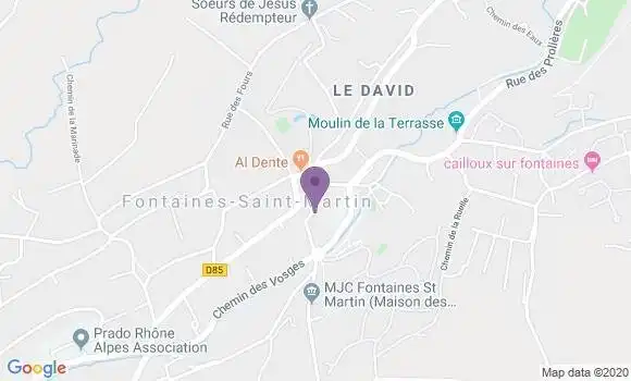 Localisation BNP Paribas Agence de Fontaines Saint Martin