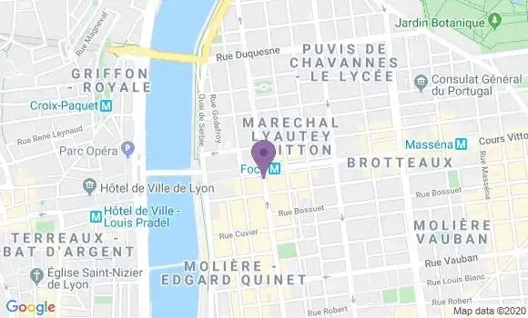Localisation BNP Paribas Agence de Lyon Foch