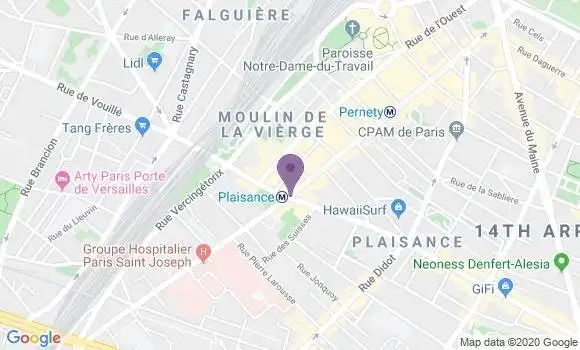 Localisation LCL Agence de Paris Plaisance