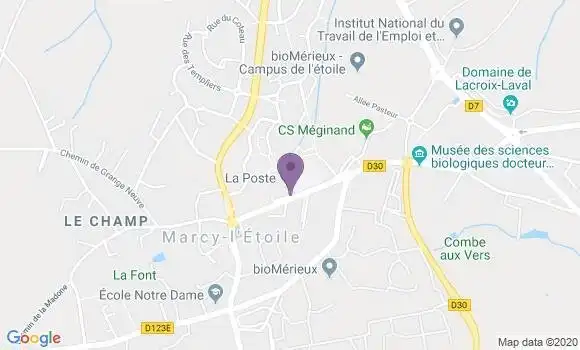 Localisation BNP Paribas Agence de Marcy l