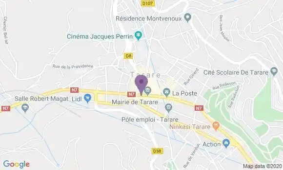 Localisation BNP Paribas Agence de Tarare