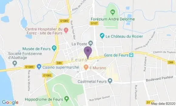 Localisation BNP Paribas Agence de Feurs