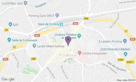 Localisation BNP Paribas Agence de Firminy