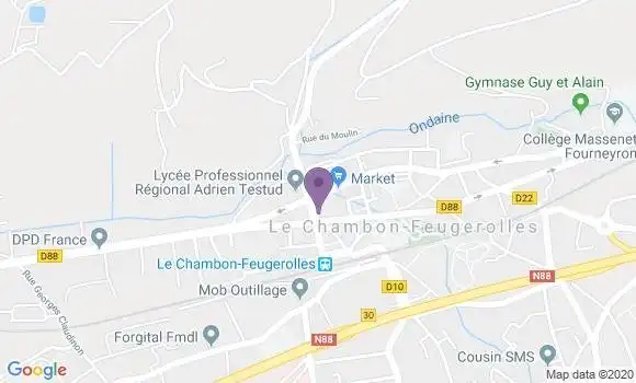 Localisation BNP Paribas Agence de Le Chambon Feugerolles