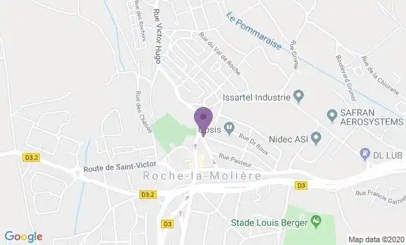 Localisation BNP Paribas Agence de Roche la Molière