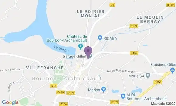 Localisation BNP Paribas Agence de Bourbon l