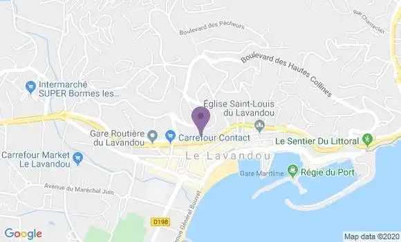 Localisation LCL Agence de Le Lavandou