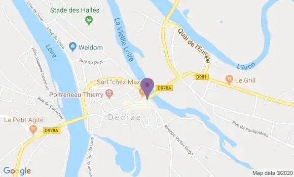 Localisation BNP Paribas Agence de Decize