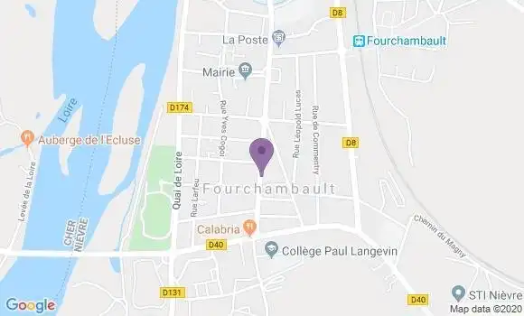 Localisation BNP Paribas Agence de Fourchambault