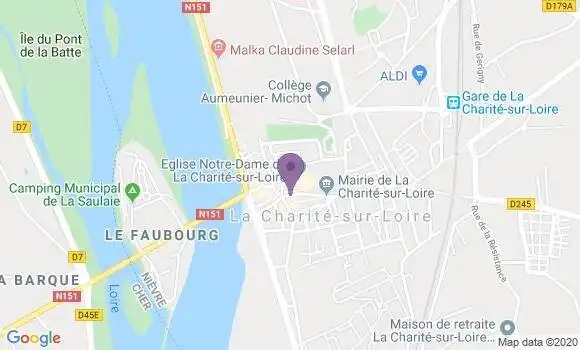 Localisation BNP Paribas Agence de La Charité sur Loire
