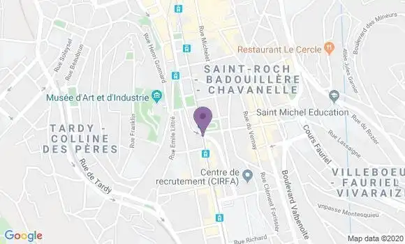 Localisation LCL Agence de Saint Etienne Badouiller