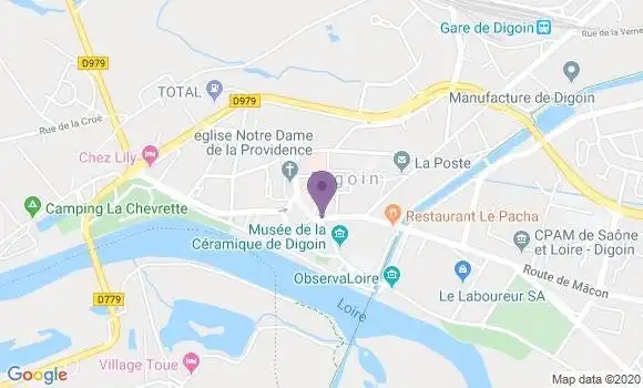 Localisation BNP Paribas Agence de Digoin