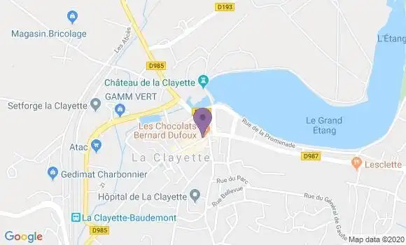 Localisation BNP Paribas Agence de La Clayette