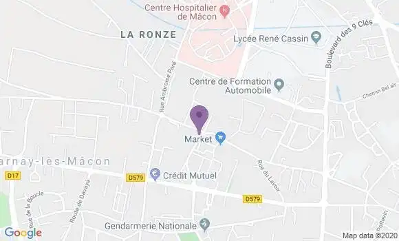 Localisation BNP Paribas Agence de Charnay lès Mâcon Place Saint Louis
