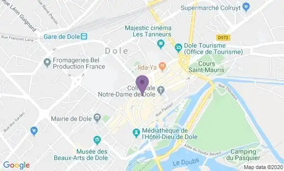 Localisation BNP Paribas Agence de Dole