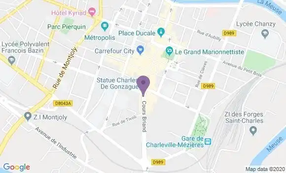Localisation BNP Paribas Agence de Charleville Mezières