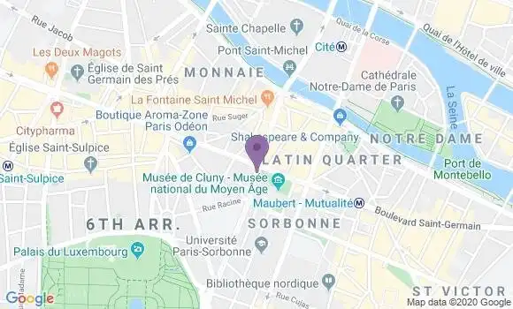 Localisation LCL Agence de Paris Quartier Latin