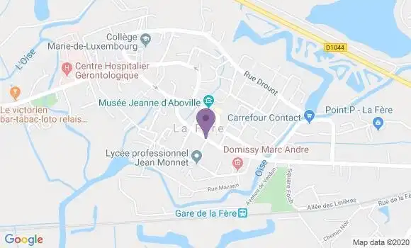 Localisation BNP Paribas Agence de Tergnier la Fère