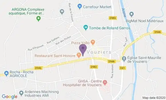Localisation LCL Agence de Vouziers