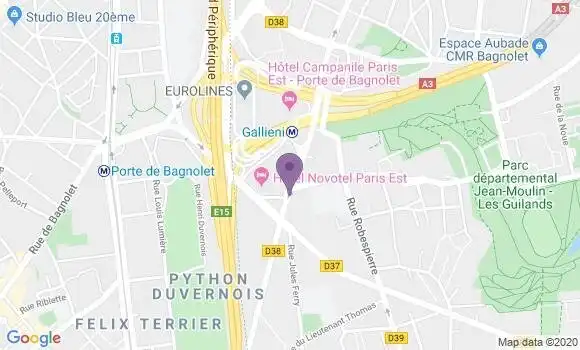 Localisation LCL Agence de Bagnolet