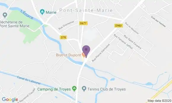 Localisation BNP Paribas Agence de Pont Sainte Marie