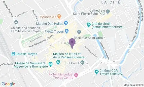 Localisation BNP Paribas Agence de Troyes Emile Zola